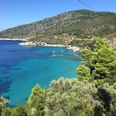 Marpounta beach on the island of Alonissos in Greece