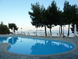 Milia Bay Hotel Apartments, Chrisi Milia beach on the island of Alonissos in Greece