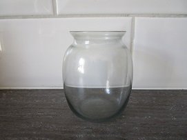 Copier miniatuur vaasje, gesigneerd - hoogte 8,7 cm