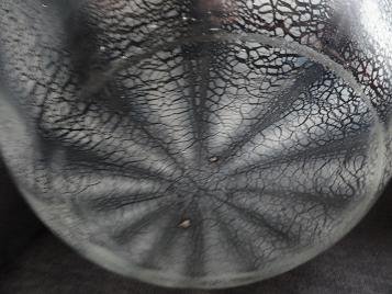 Grote helderglazen Sonoor craquelévaas (grootste maat), ontwerp A.D.Copier 1937, uitvoering Leerdam