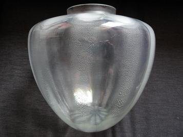 Grote helderglazen Sonoor craquelévaas (grootste maat), ontwerp A.D.Copier 1937, uitvoering Leerdam