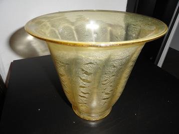 Copier Sonoor optiekvaas met tincraquelé uit 1950