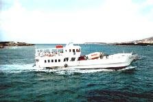 The ferry between Antiparos and Paros
