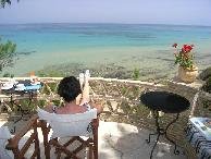 Angeique op het balkon bij Porta del Mar