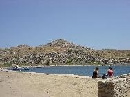 Delos island harbour