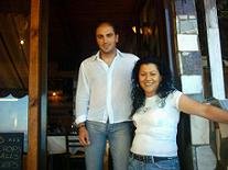Stella and Nikos van Mouragio restaurant. 