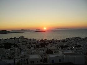 Mykonos Stad zonsondergang