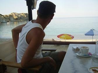 En Plo Caf� Bar, Lygaria Beach, Kreta, Crete