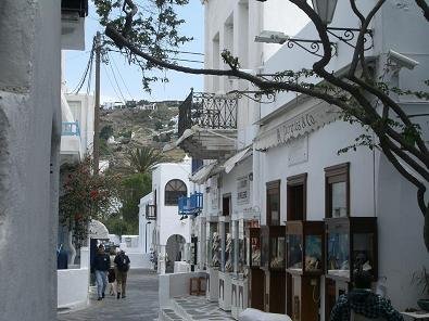 straatje in Parikia op Paros