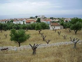 Samos Pythagorio, ancient theatre and Hellenistic villa, Samos Pythagorion, Oude theater en Hellenistische villa