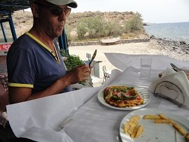 Santorini, Snack Bar Kabia - Kambia Beach