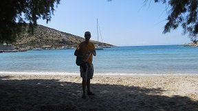 Village beach in Mersini Schinoussa