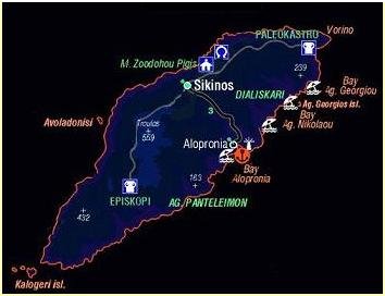 Map of Sikinos